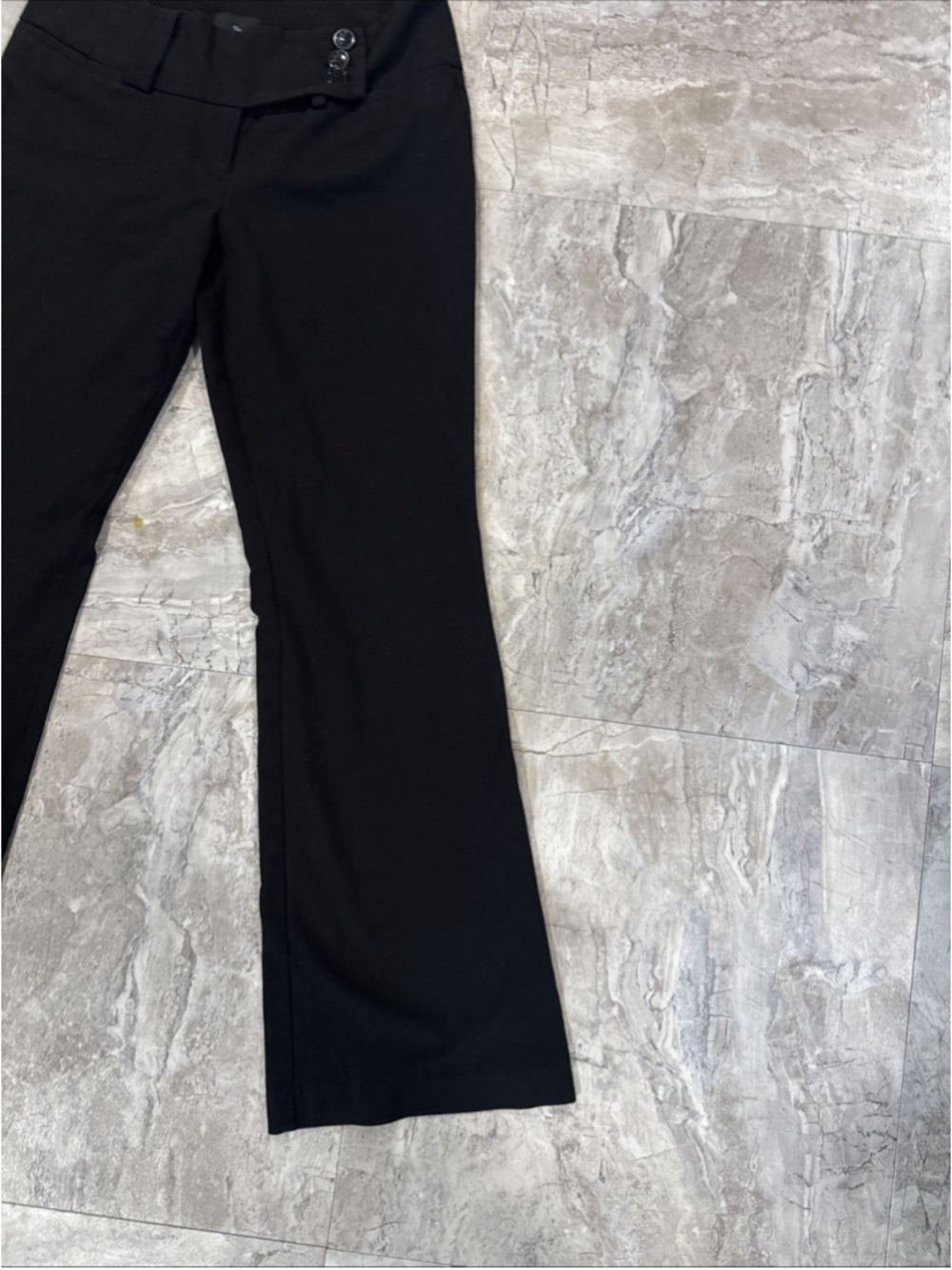 VTG Y2K Star City Office Siren Black Low Rise Flare Trouser Pant Womens Size 5
